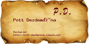 Pott Dezdemóna névjegykártya